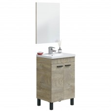 Mueble de Baño con Patas y Armario Roble Alaska 50 cm (Lavabo Opcional) Mueble de Baño con Patas y Armario Roble Alaska 50 cm (Lavabo Opcional)