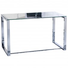 Mesa despacho 100 cm cristal y acero Mesa despacho 100 cm cristal y acero