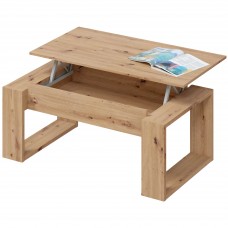 Mesa de Centro Elevable Nova Color Roble Nodi 105x55 cm Mesa de Centro Elevable Nova Color Roble Nodi 105x55 cm