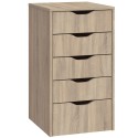 Cajonera Eko Color Roble Cambrian 5 Cajones Oficina 71X40X43 cm