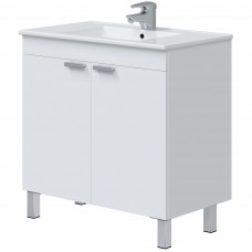 Mueble de baño Atenea con 2 Puertas Color Blanco Brillo 80 cm (Lavabo opcional)