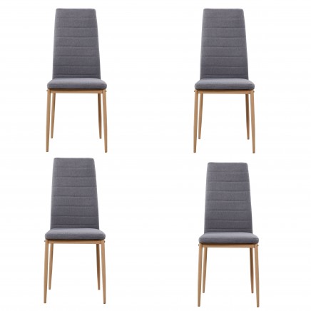 Silla tela color gris Asper moderna