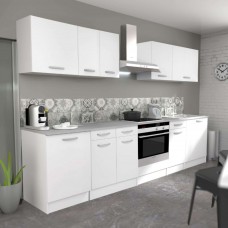 Cocina modular Eko blanco mate 9 módulos ancho 300 cm