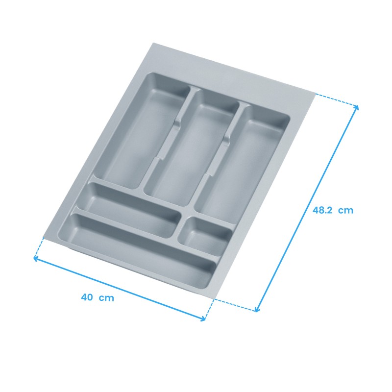 Cubertero Optima para cajón universal Color Gris