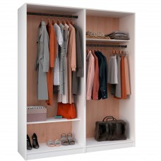 Vestidor Abierto Modular Flexa Roble Jackson y Blanco Mate 166x200 cm