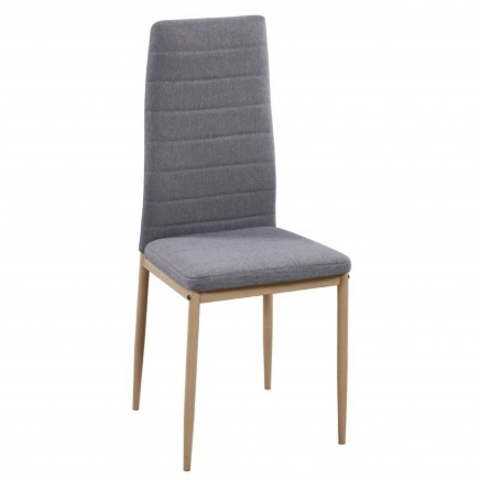 Silla tela color gris Asper moderna