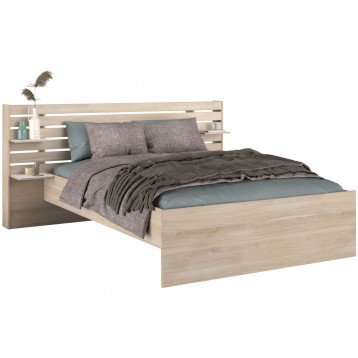 Cama de Matrimonio Con Cabecero Eik Roble Japonés 135-140x200 cm