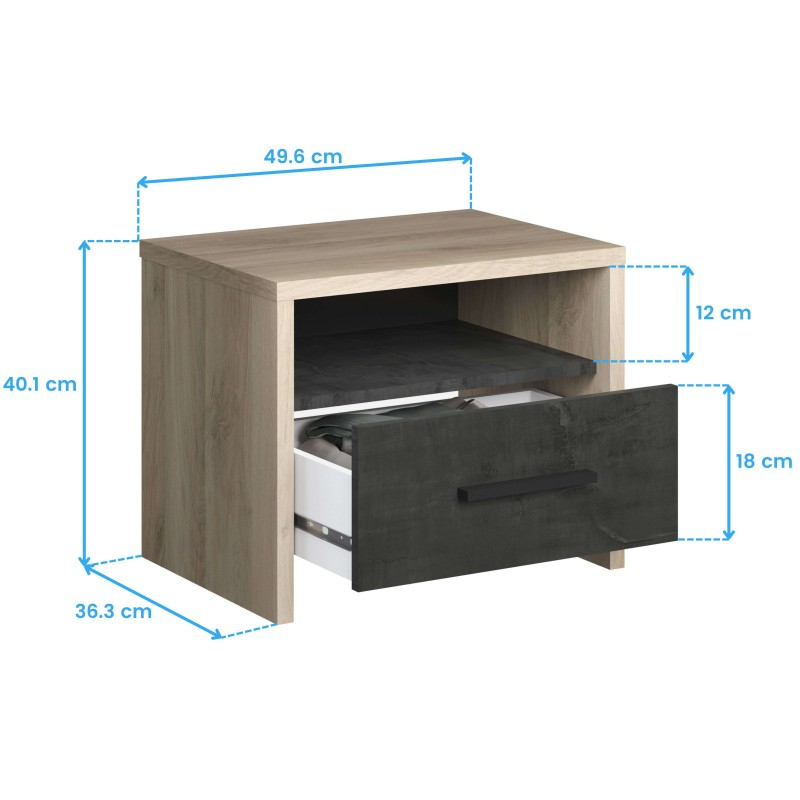 mesita Urano cotas 7 mesita Urano cotas 7