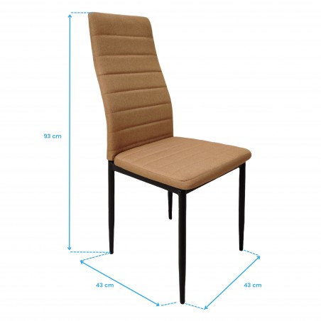 Silla de Comedor Avat Estilo Industrial Color Marrón