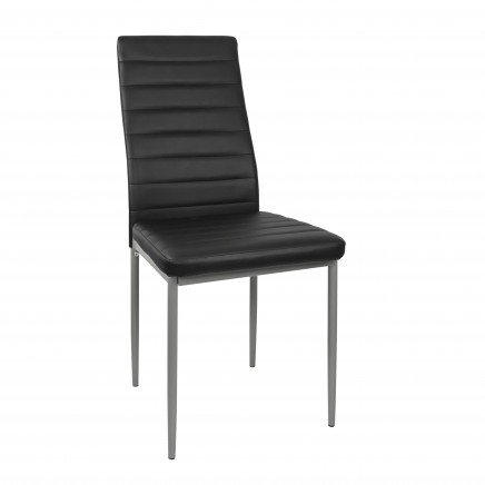 Silla de Comedor Avat Estilo Industrial Color Negro