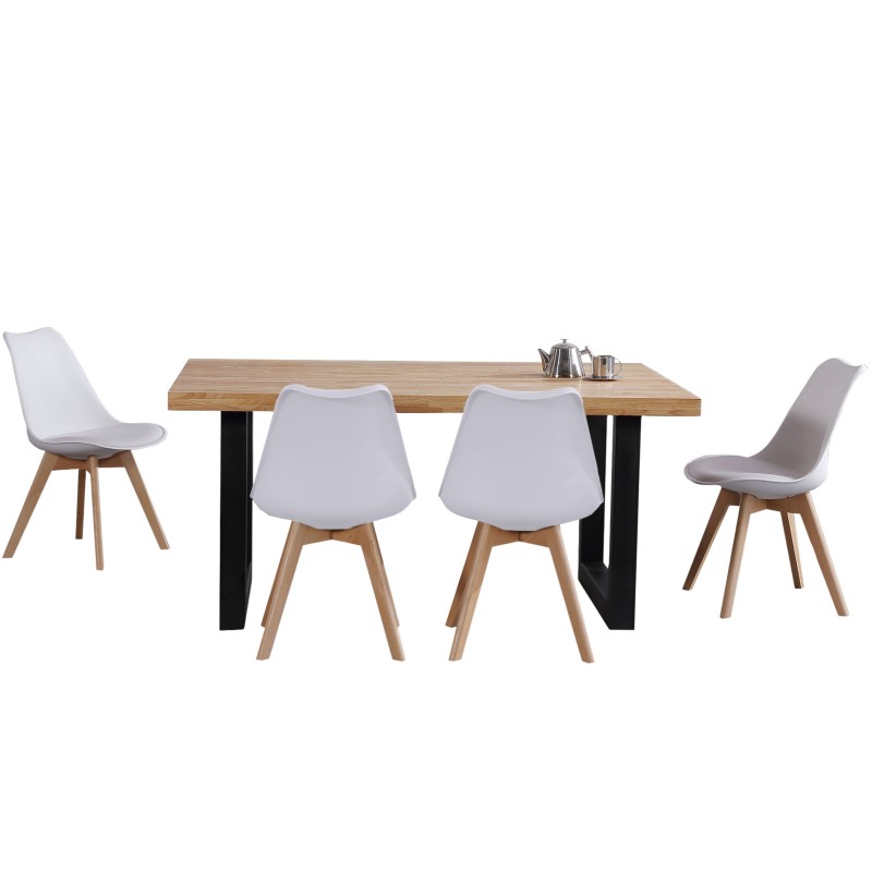Pack mesa industrial y sillas nordicas blancas roble nordish_Portada Pack mesa industrial y sillas nordicas blancas roble nordish_Portada
