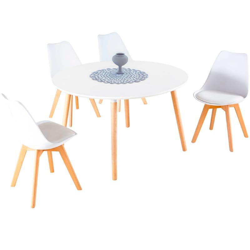 Conjunto mesa y sillas estilo Nórdico Conjunto mesa y sillas estilo Nórdico