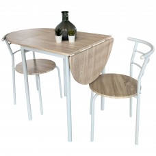 Conjunto mesa y 2 sillas blanco y roble Butterfly Conjunto mesa y 2 sillas blanco y roble Butterfly