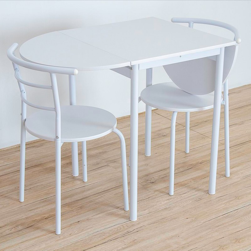 Conjunto Mesa + 2 sillas Blanco Butterfly