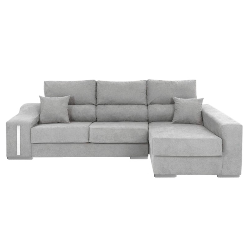 Sofá Chaise Longue Oscar Color Gris Claro 263 cm