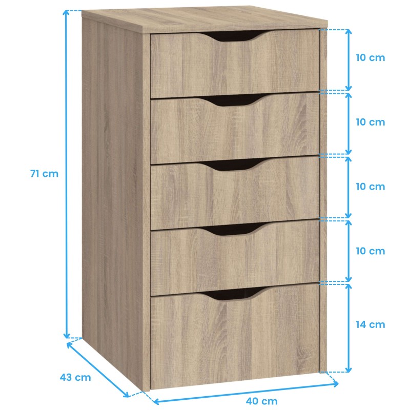 Pack Scaled Estantería Cajonera Cotas