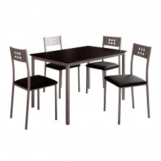 Conjunto Mesa Cristal con 4 Sillas Cocina Color Negro Conjunto Mesa Cristal con 4 Sillas Cocina Color Negro