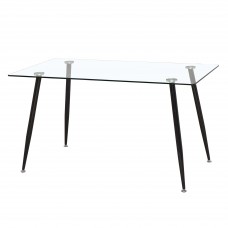 Mesa Comedor Cristal Asper Estilo Industrial 120x70 cm