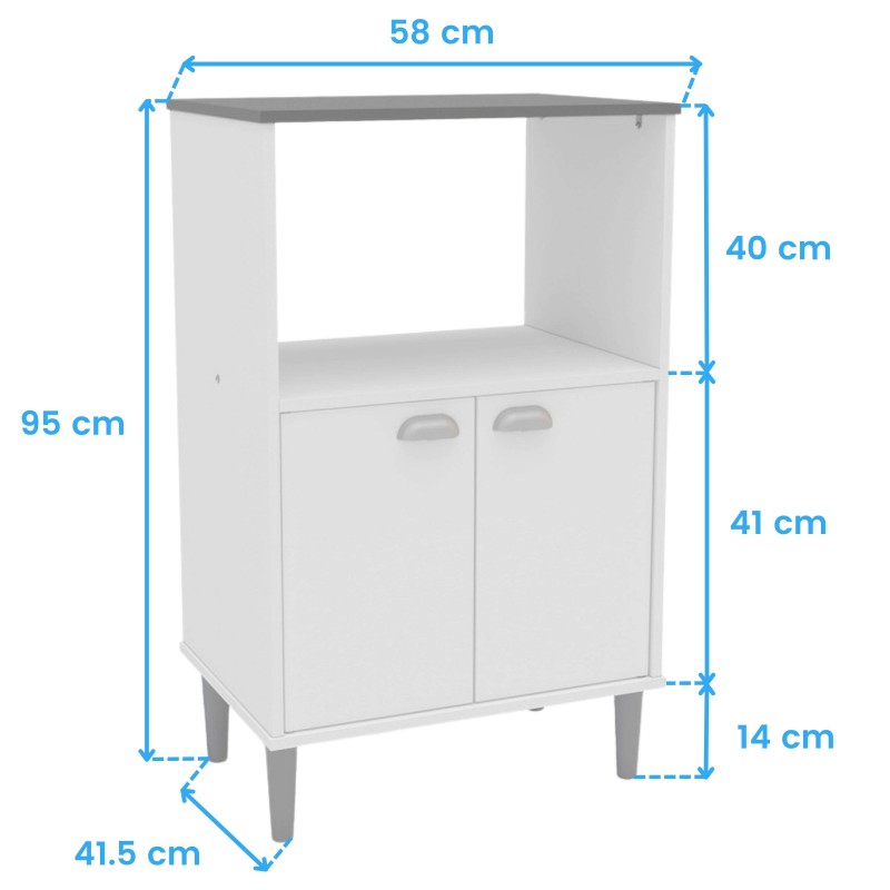 Mueble Microondas Cotas