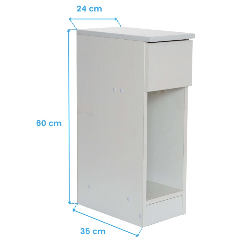 Mesita Slim Blanco Cotas