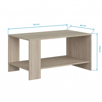 Pack Salón Cheri Roble Sonoma Mesa Baja Cotas