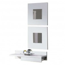 Mueble De Entrada Recibidor Cajún Con 2 Espejos Color Blanco 70 cm Mueble De Entrada Recibidor Cajún Con 2 Espejos Color Blanco 70 cm