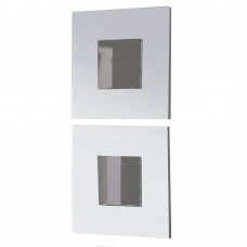 Juego De Dos Espejos Cajún Estilo Moderno Color Blanco 45x45x2 cm