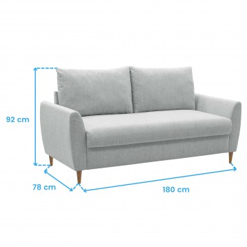 Pack Sofá Mave Gris Cotas 2 