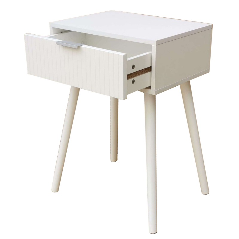 Mesita Frisa Blanco Girada