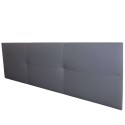 Cabecero Isabella Doble de Polipiel Gris Cama 150 cm