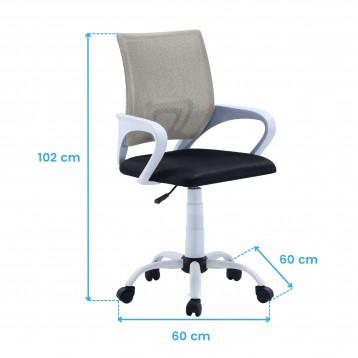 Silla Oficina Gris Cotas