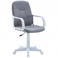 Silla De Oficina Giratoria Fost Color Gris y Blanco