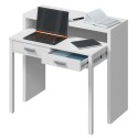 Mesa Escritorio Desplazable O Tocador Extensible Color Blanco Artik 98 cm
