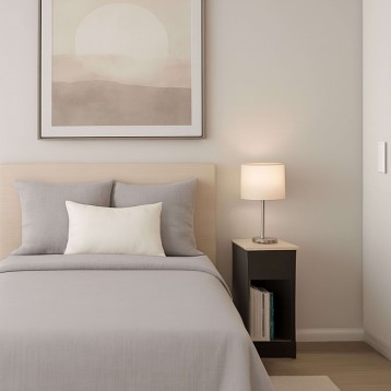 Mesita Slim Negra Ambiente 2