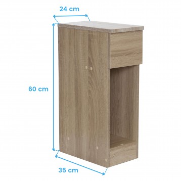 Mesita Slim Taupe Cotas