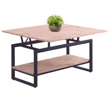 Mesa Steve Madera y Negro Portada