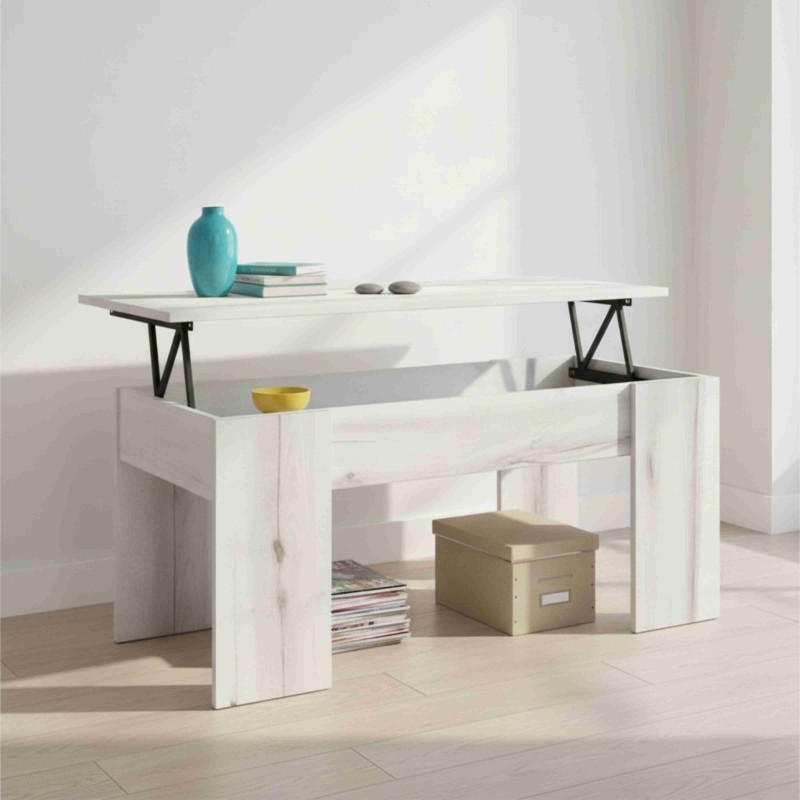 Mesa de centro elevable Low Color Blanco Albo 100x50 cm