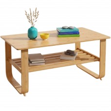 Mesa de Centro Hoca de Bambú Color Roble Claro 100x57 cm