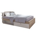 Cama De Matrimonio Life en color roble Kronberg y blanco mate 140/135x190/200 cm