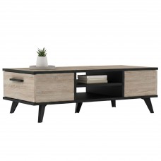 Mesa De Centro Wayne Estilo Moderno Con Cajones Y Estante 107x50 cm Mesa De Centro Wayne Estilo Moderno Con Cajones Y Estante 107x50 cm