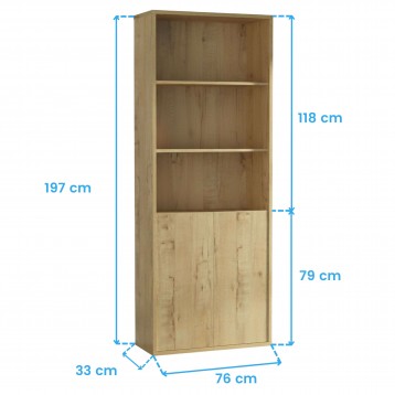 Estantería Roble Gold Cotas