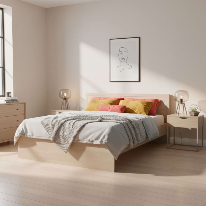 Cama Baltic Roble Ambiente 1