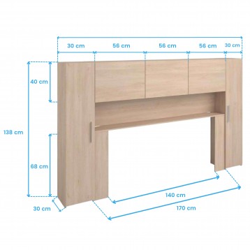 Cabecero Baltic Roble Cotas