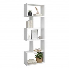 Librería Neón 5 estantes color blanco mate 181x60x25 cm