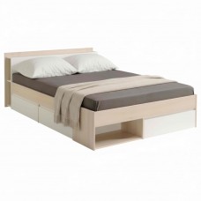 Cama de Matrimonio Much Acacia Blanco 135/140x190/200 cm