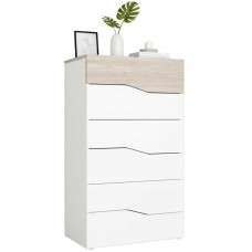 Cómoda Asimetric 6 Cajones Color Sahara Y Blanco Mate 62x112 cm Cómoda Asimetric 6 Cajones Color Sahara Y Blanco Mate 62x112 cm