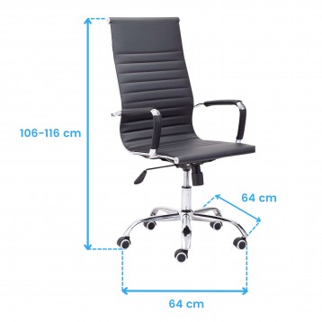 Silla Oficina Negra Cotas