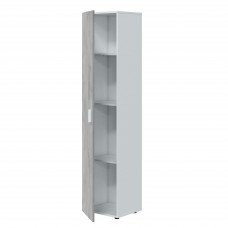 Armario Multiuso Columna 1 Puerta Blanco Y Cemento 41x182 cm