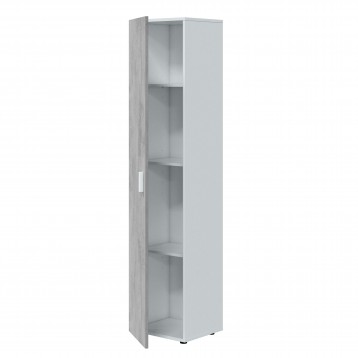Armario Multiuso Columna 1 Puerta Blanco Y Cemento 41x182 cm