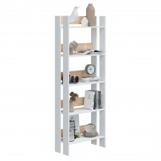 Estantería Madeira 5 estantes Roble Canadian y Blanco Artik 57x170x27 cm